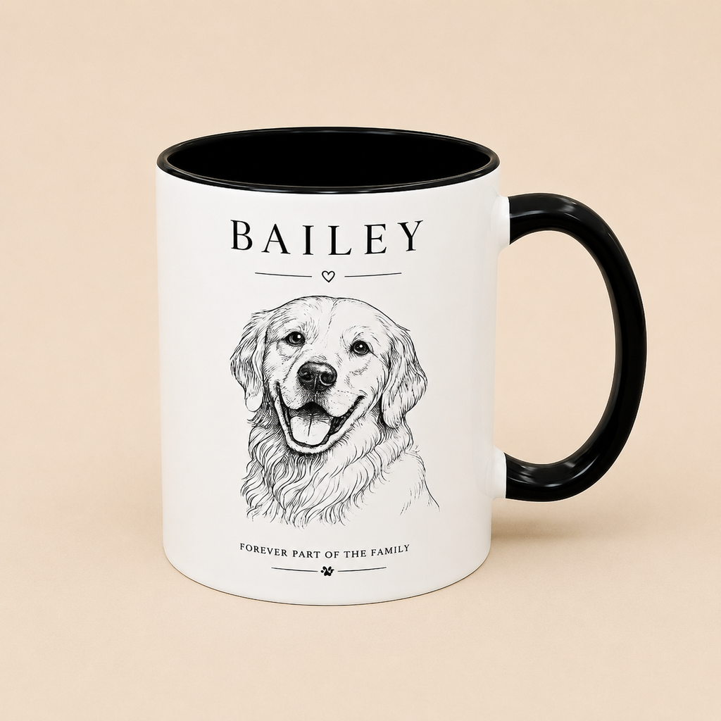Personalized Dog Portrait Coffee Mug