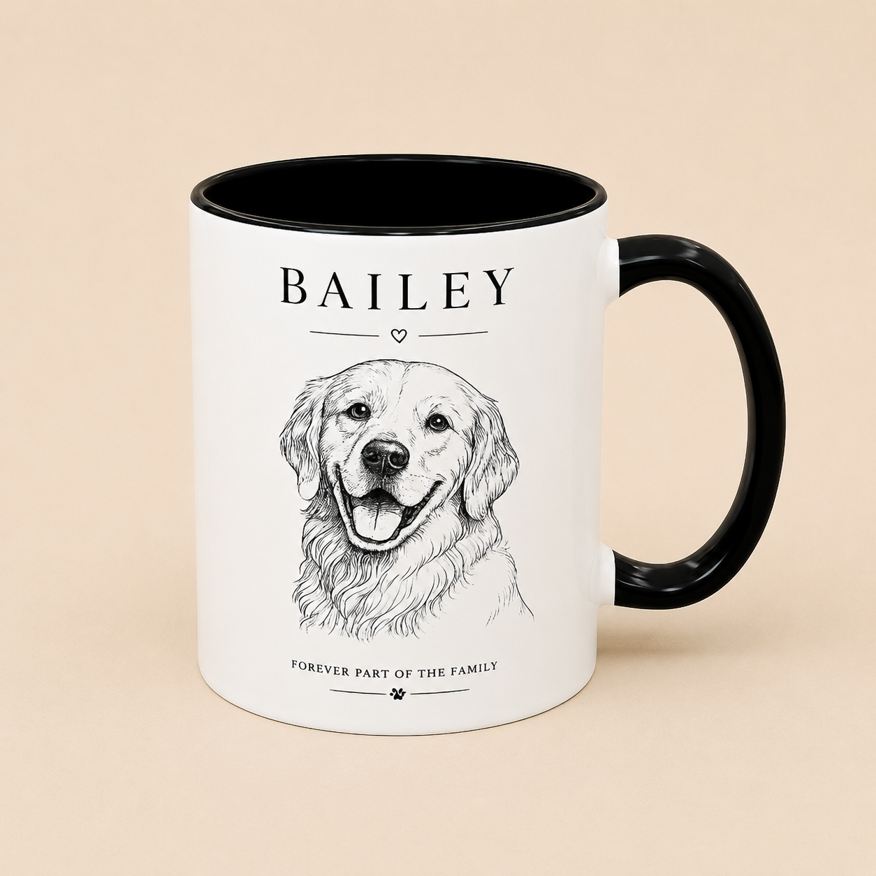 Personalized Dog Portrait Coffee Mug