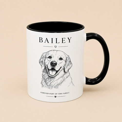 Personalized Dog Portrait Coffee Mug