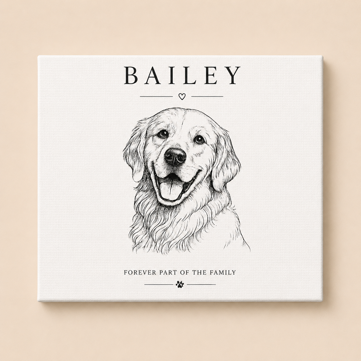 Personalized Pet Canvas Print