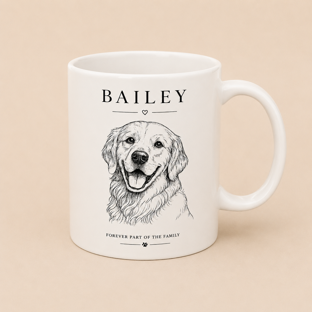 Personalized Dog Portrait Mug