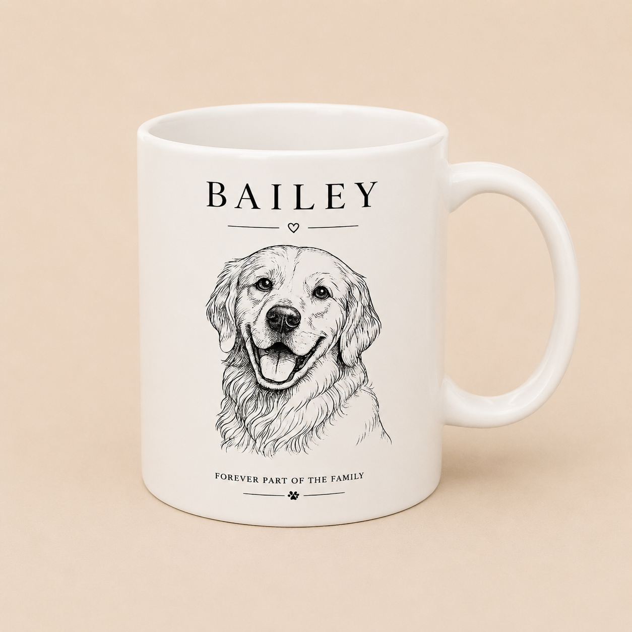 Personalized Dog Portrait Mug