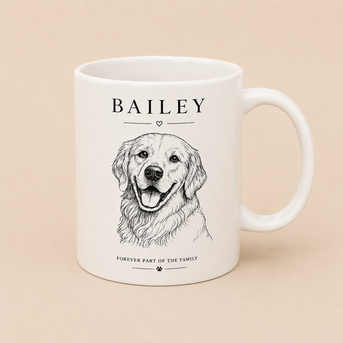 Personalized Dog Portrait Mug