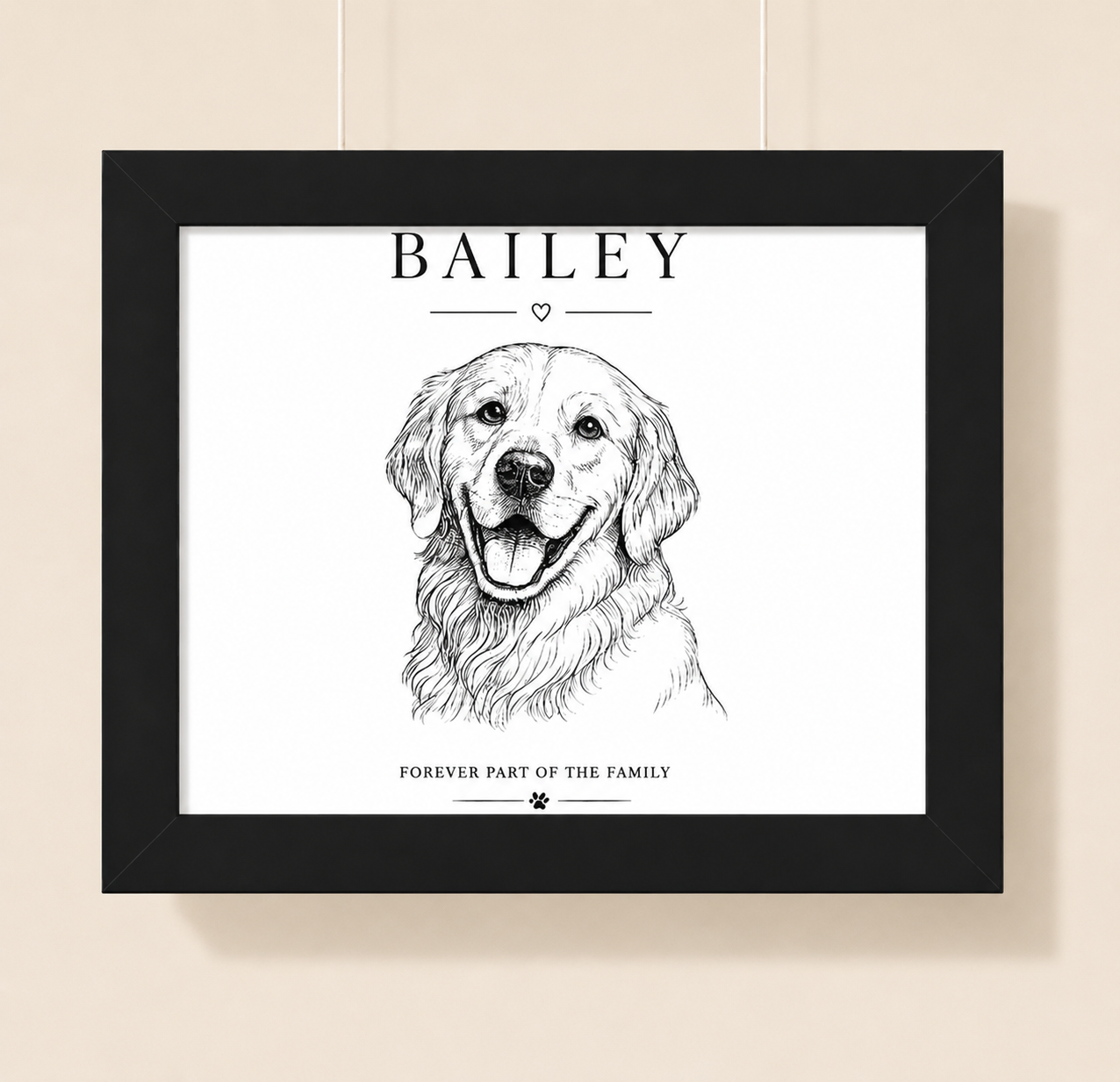 Personalized Framed Pet Portrait