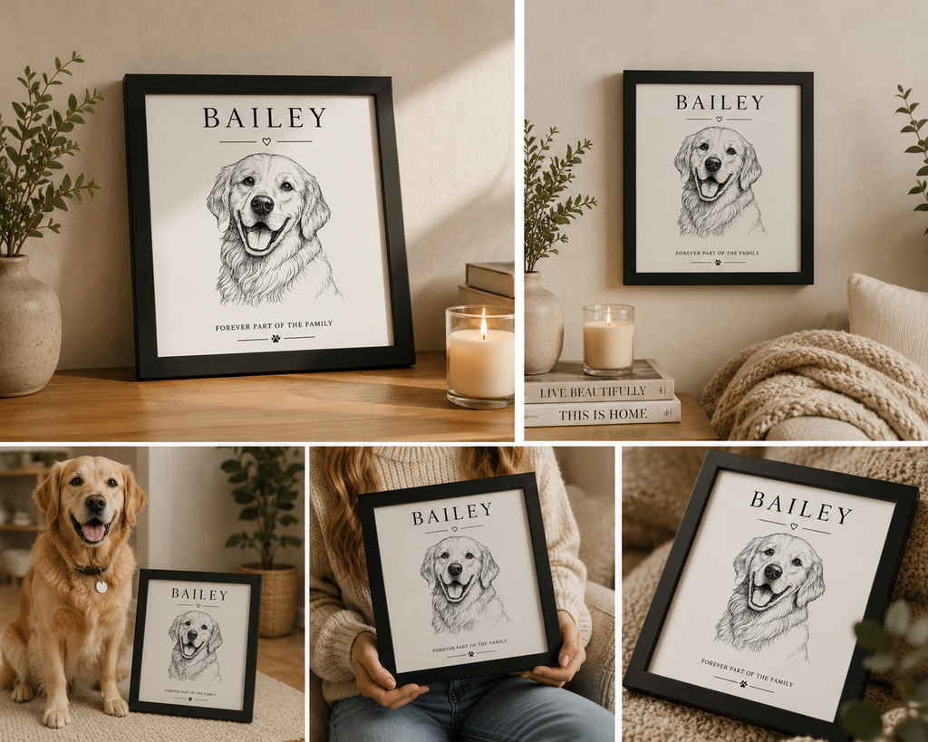 Personalized Framed Pet Portrait
